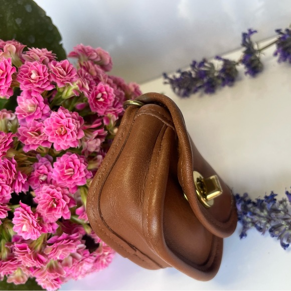 Vintage Coach Mini City Key Fob Coin Purse In British Tan Leather 7105- VGC - Picture 14 of 16